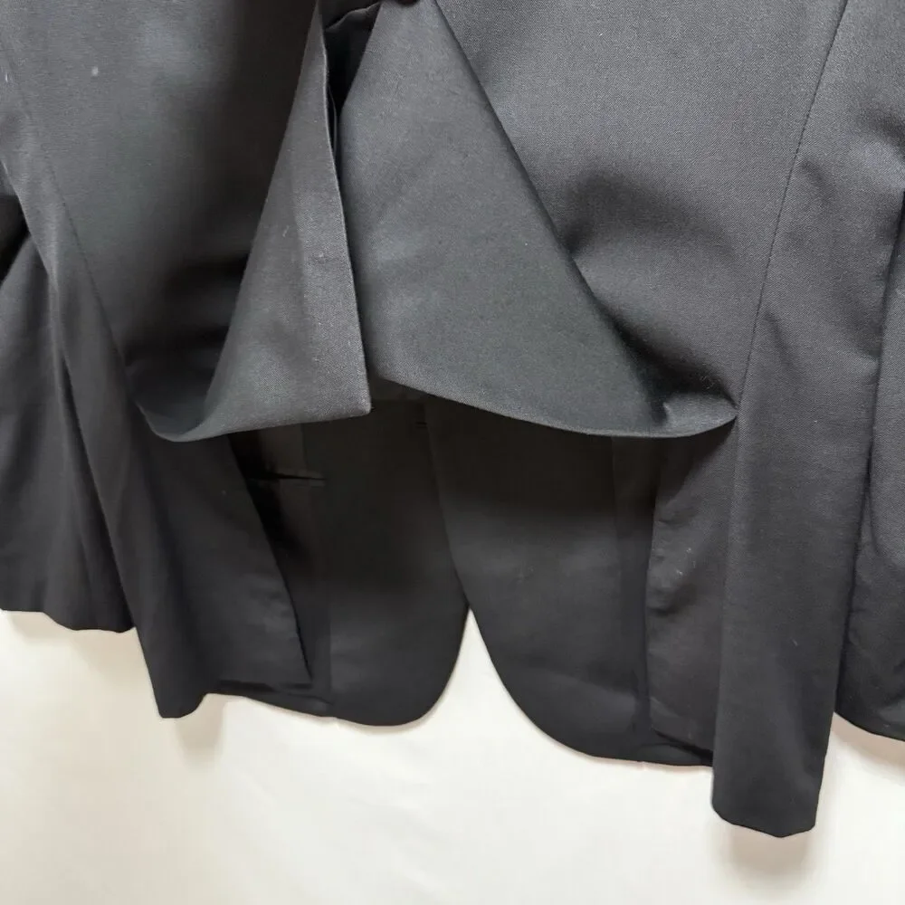 Pronto Uomo Platinum Men’s 100% Wool Black Suit 36 Short